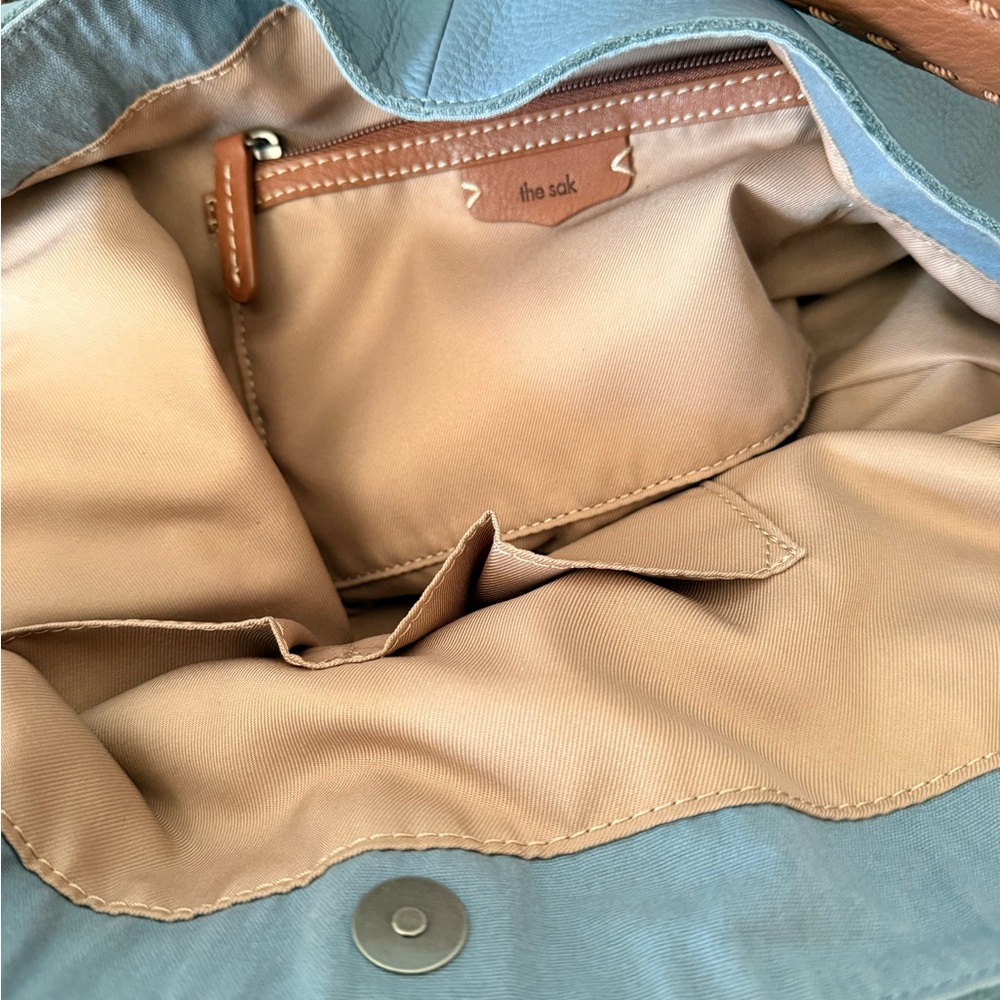The Sak blue leather tote bag - Picture 5 of 6